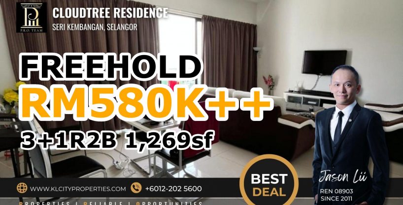 CloudTree Residence 3R2B -1269sf For Sale