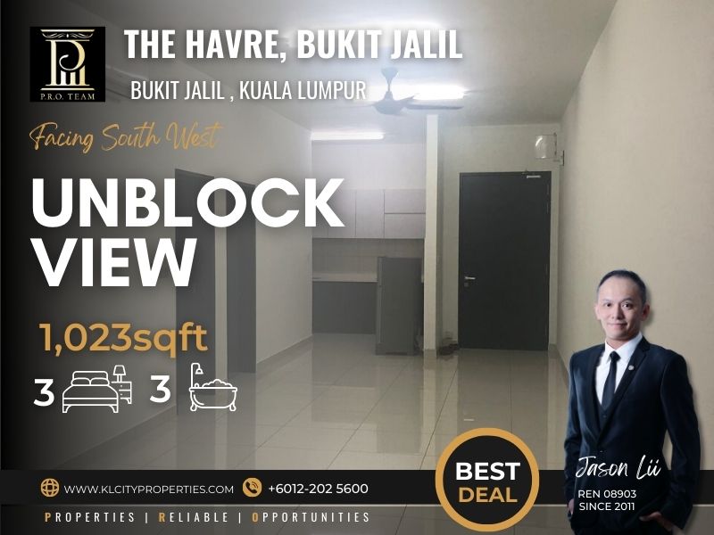 The Havre Bukit Jalil 3R3B -1023sf For Rent
