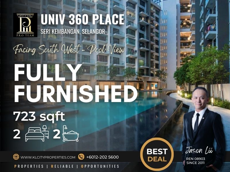 UNIV 360 Place – Seri Kembangan 723sf 2R2B For Sale