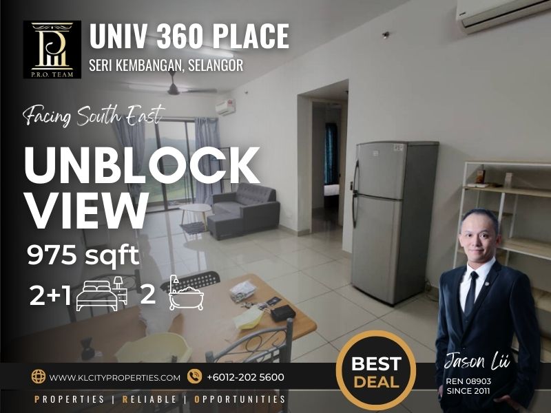 UNIV 360 Place – Seri Kembangan 2+1R2B For Rent