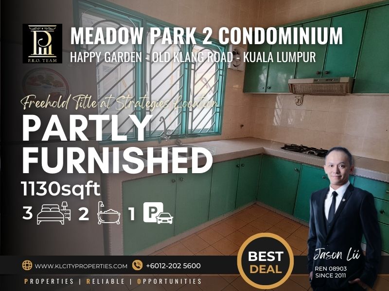 Meadow Park 2 Happy Garden – Semi Furnished 3R2B for Sale