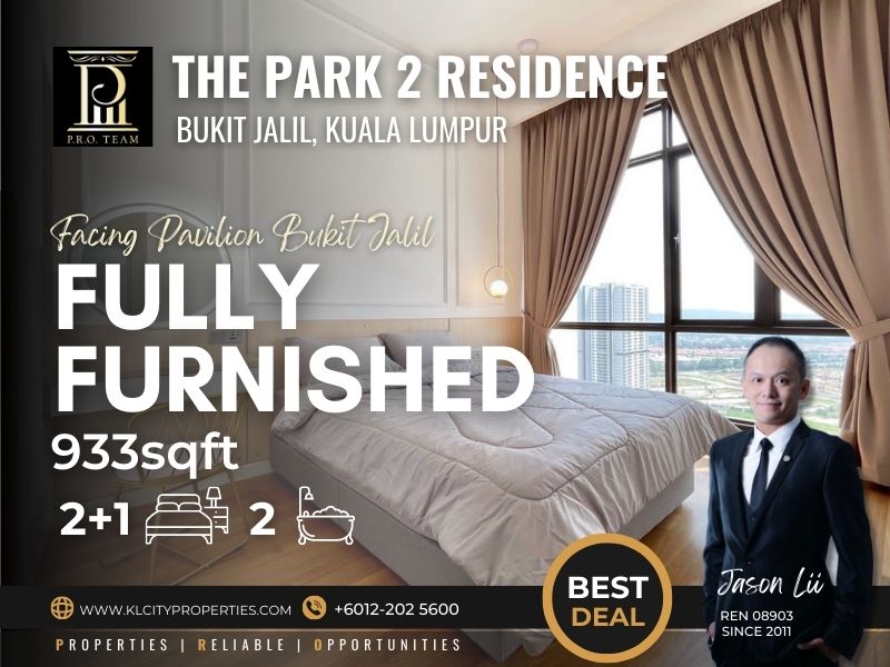 The Park 2 Bukit Jalil - Fully Furnished 2+1R2B for Rent - Malaysia ...
