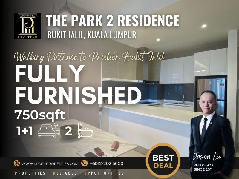 The Park 2 Bukit Jalil – Fully Furnished 1+1R2B for Rent