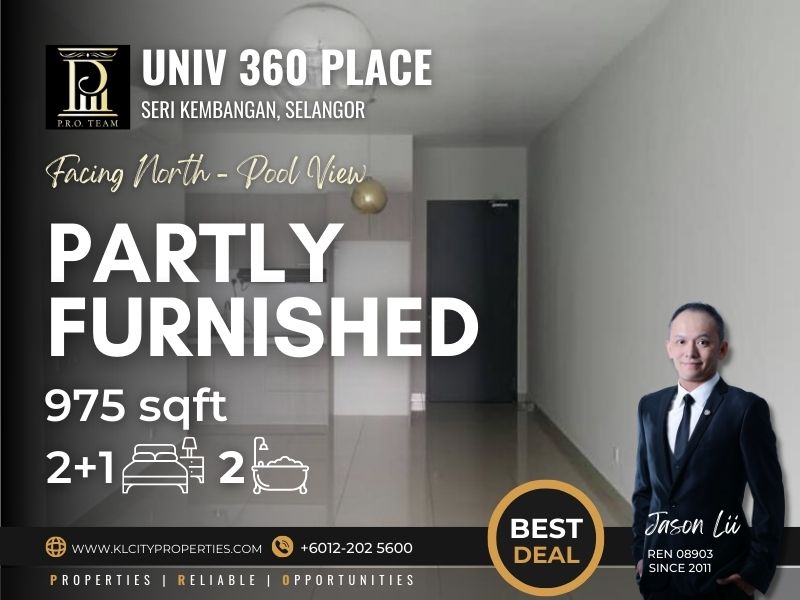 UNIV 360 Place – Seri Kembangan 975sf 2+1R2B For Sale