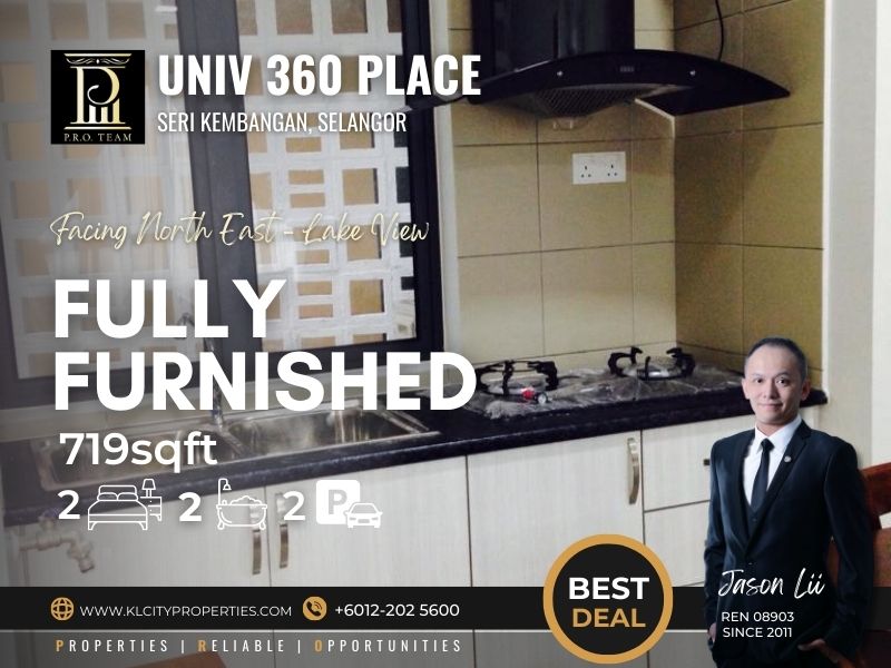 UNIV 360 Place – Seri Kembangan 2R2B Fully Furnished To Lease