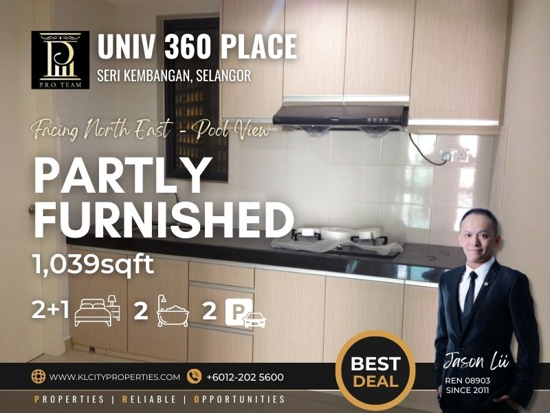UNIV 360 Place – UPM Seri Kembangan 2+1 Rooms Partly / Fully Furnished For Rent