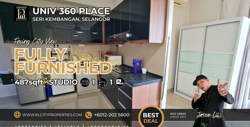 UNIV 360 Fully Furnished Studio Unit For Rent at UPM – Seri Kembangan