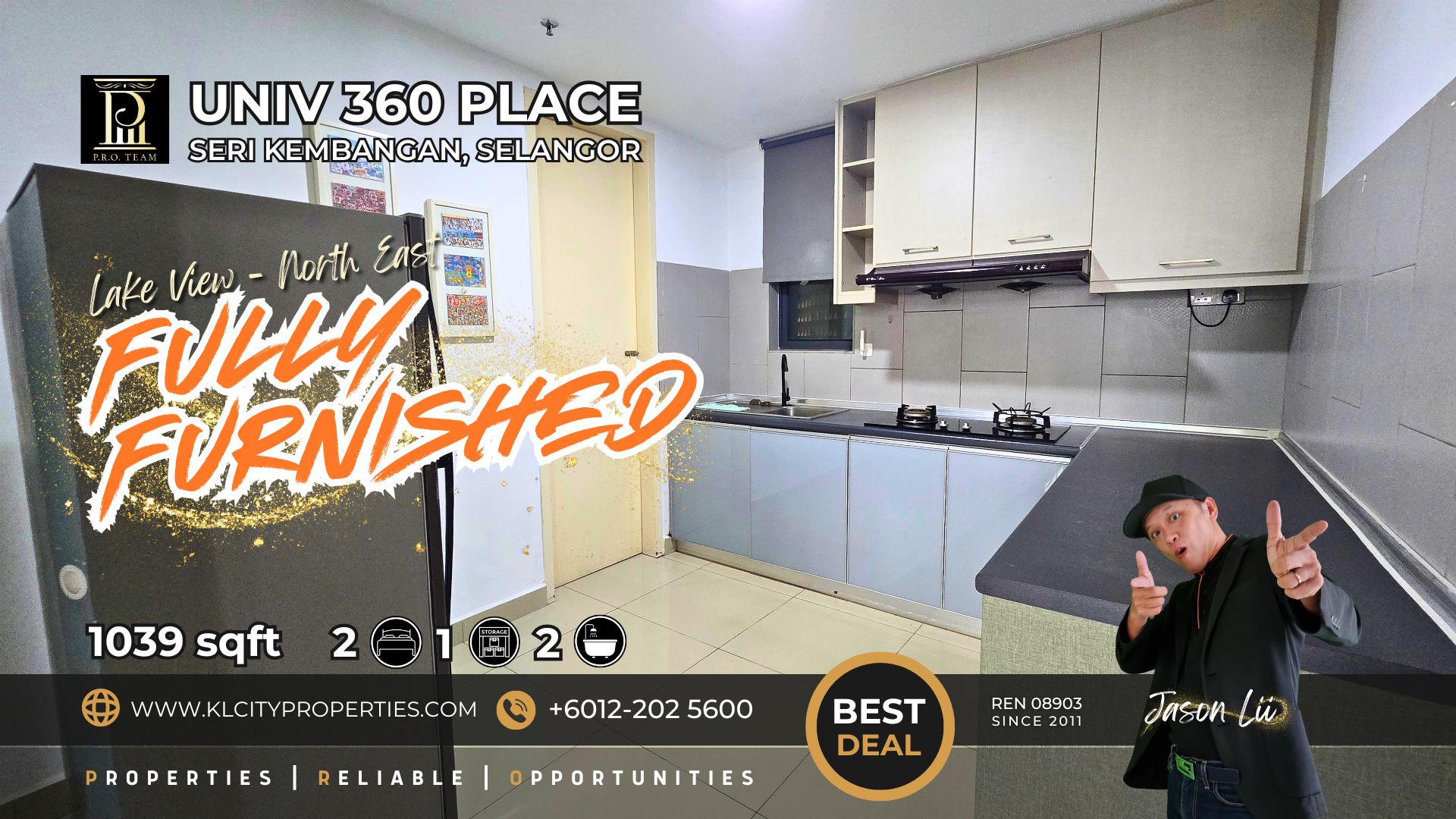 Fully furnished 1039 sqft apartment for sale at Univ 360 Place Seri Kembangan Selangor