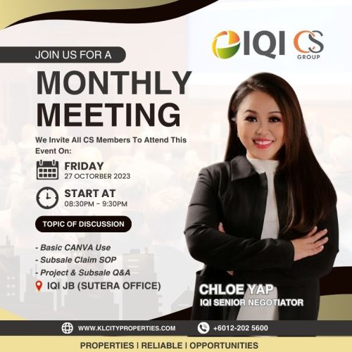 IQI CS JOHOR OCT MONTHLY MEETING by Chole